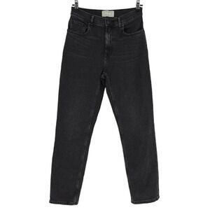 Everlane The Cheeky Jeans Black Straight Leg High Rise Dark Wash Denim